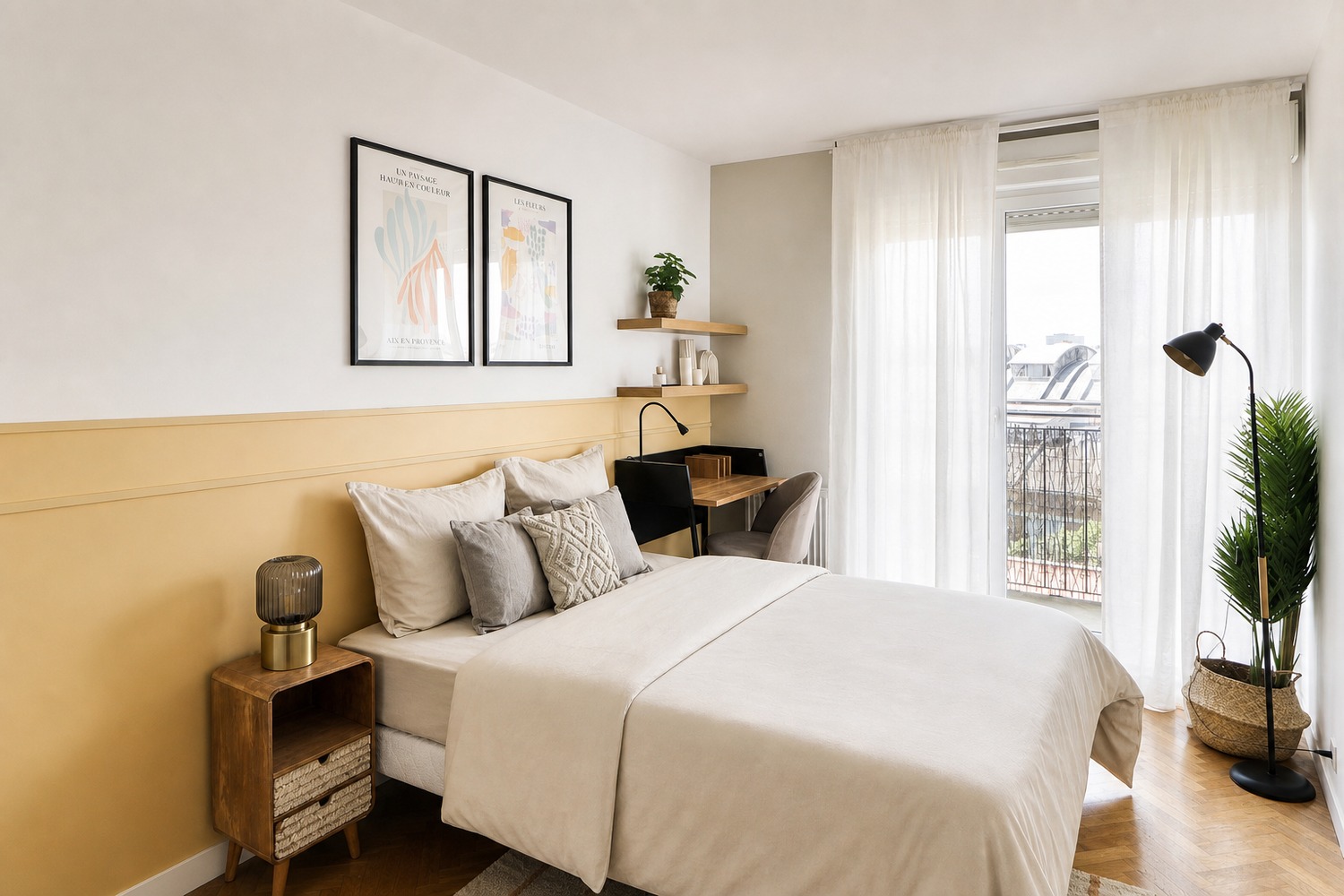Cosy 13 m² bedroom with balcony for rent in coliving near Paris – SDN51