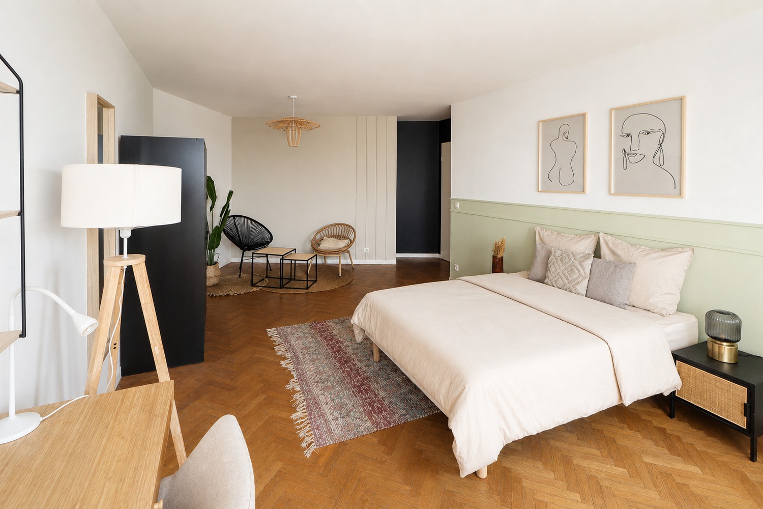 27 m² masterbedroom with balcony for rent in a big accommodation in coliving in Saint-Denis – SDN52