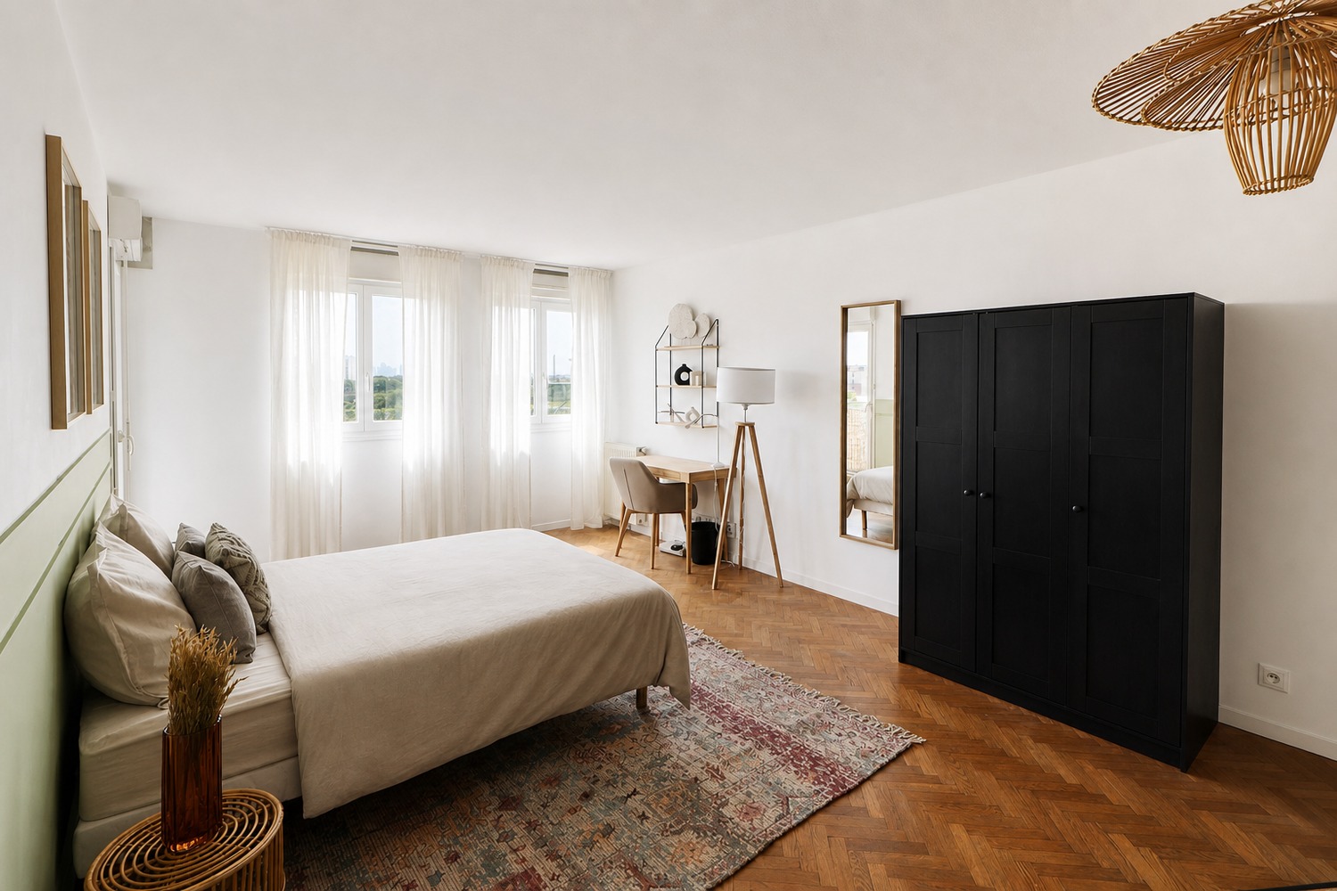 27 m² masterbedroom with balcony for rent in a big accommodation in coliving in Saint-Denis – SDN52