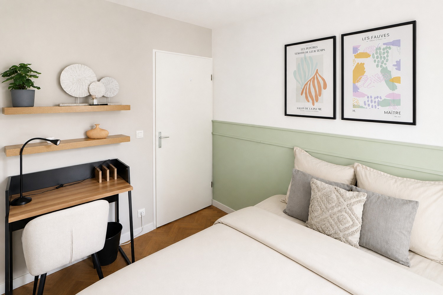 11 m² bedroom with balcony for rent in a large apartment in coliving in Saint-Denis – SDN54