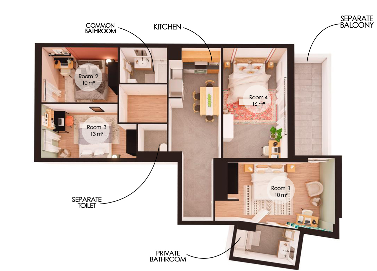 Rent this marvellous 18 m² bedroom with its private shower room in Schilitgheim – ST77