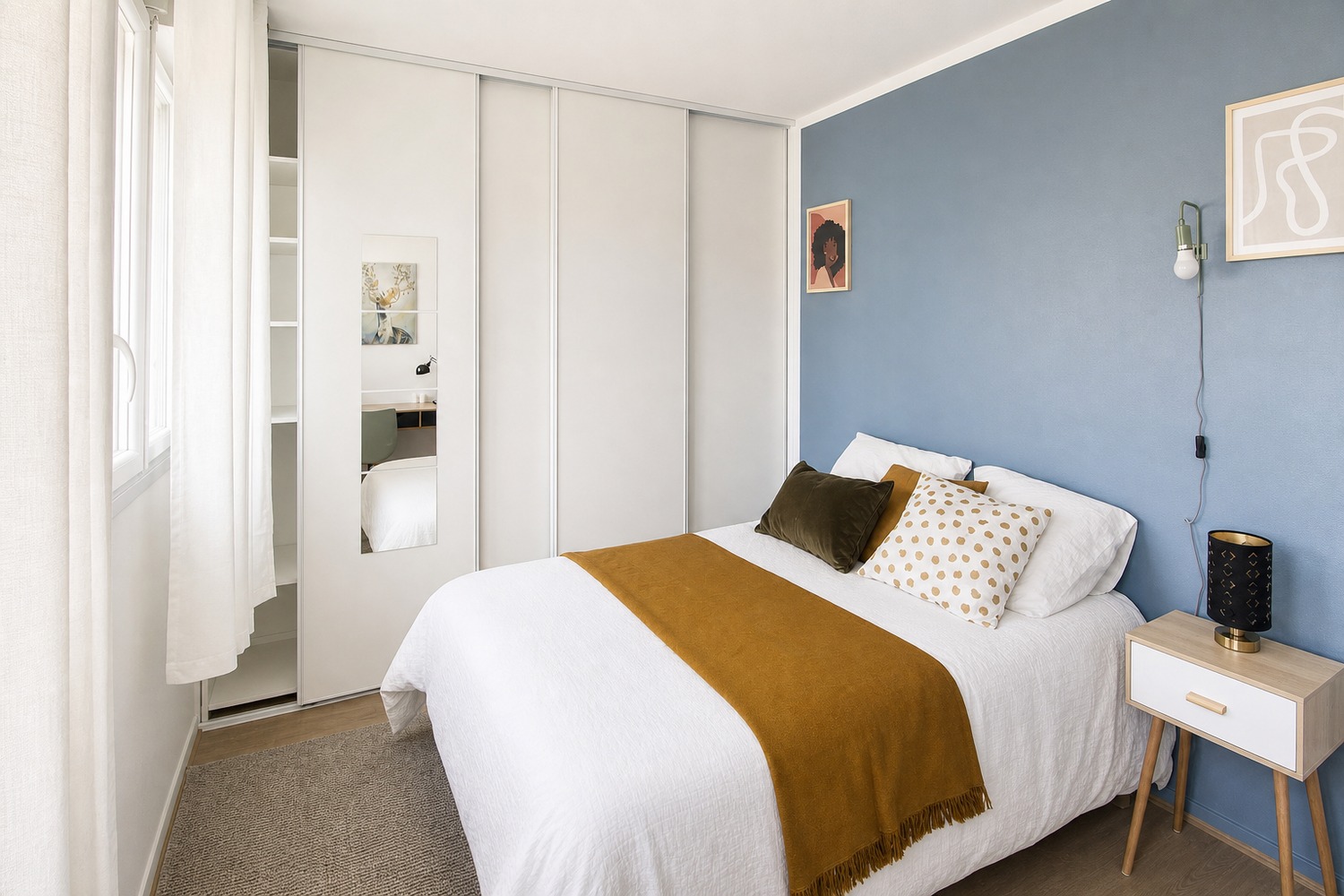 Warm and equipped 11m² bedroom -G012