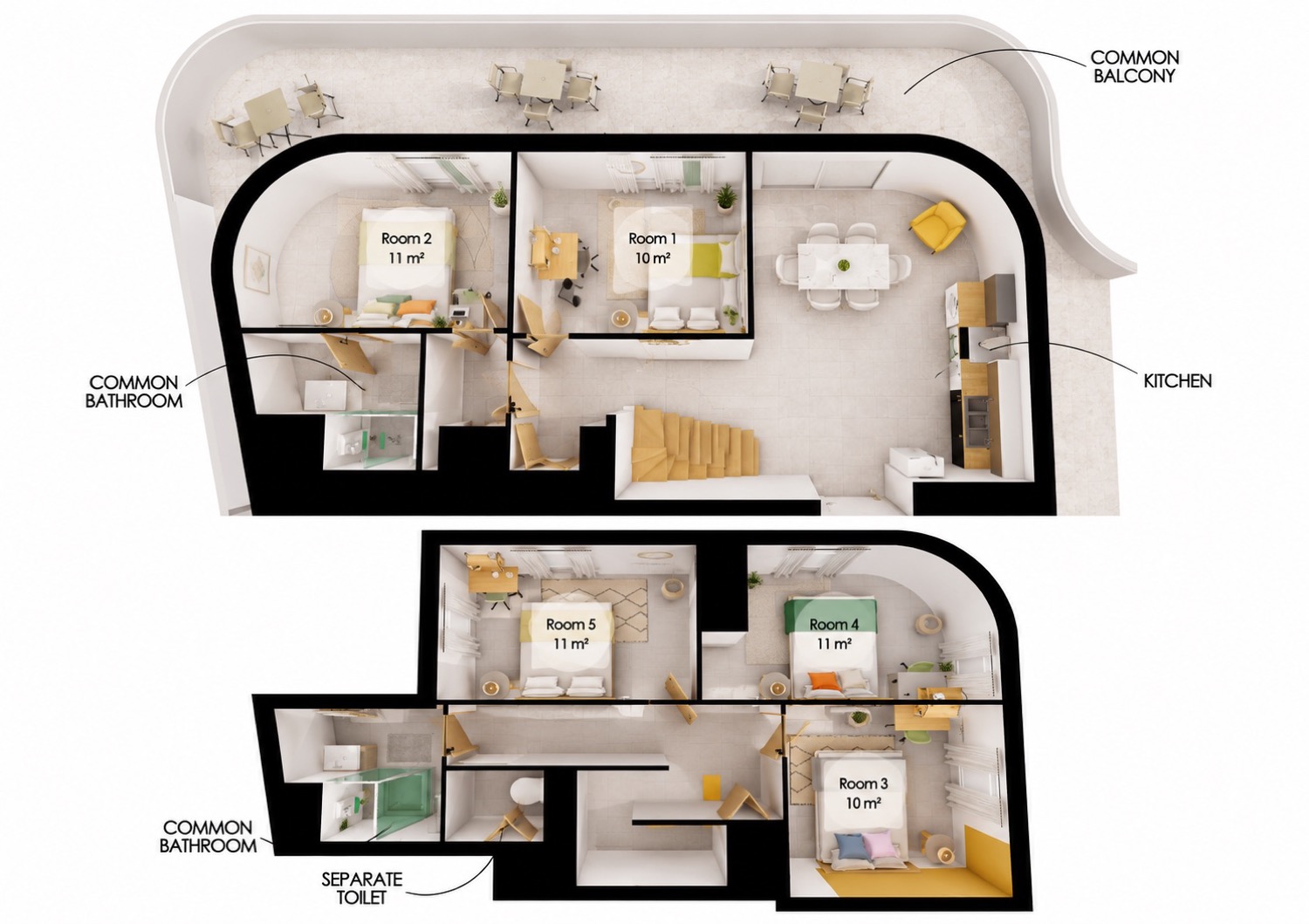 Elegant 10 m² bedroom near Lyon – LYO47