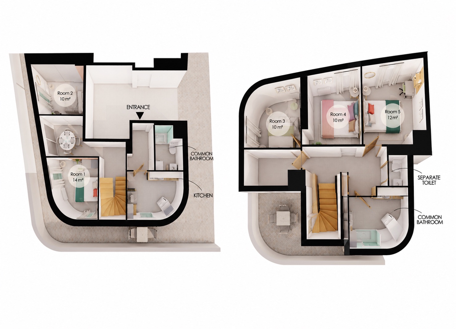Amazing bedroom of 14 m² with terrace near Lyon – LYO51