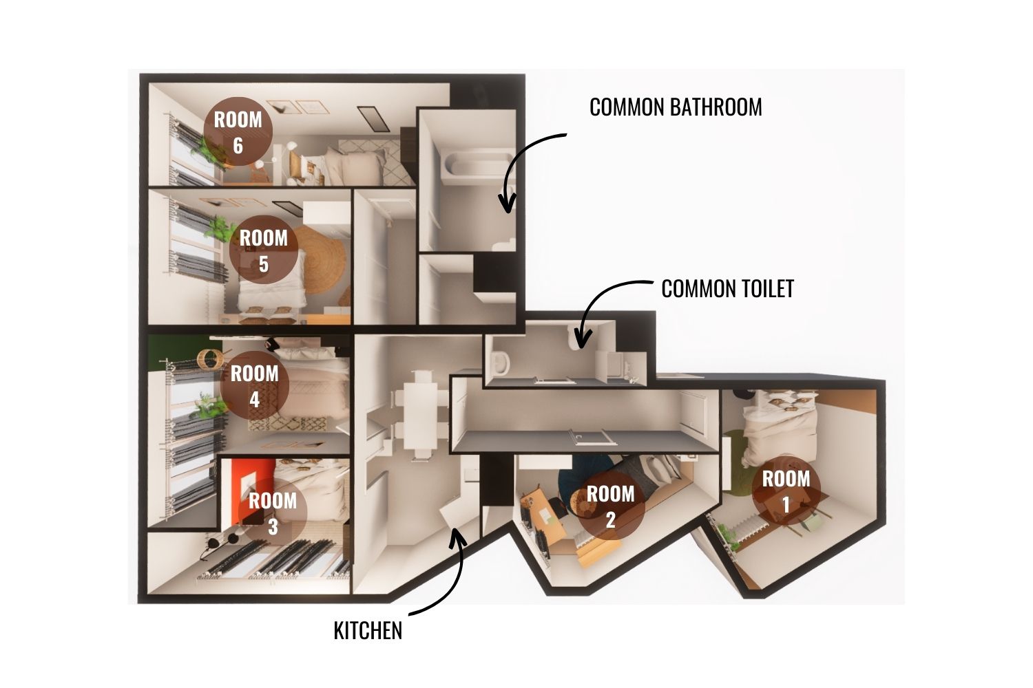 Rent this lovely 11 m² room in coliving in the Rosa Parks neighborhood – PA91