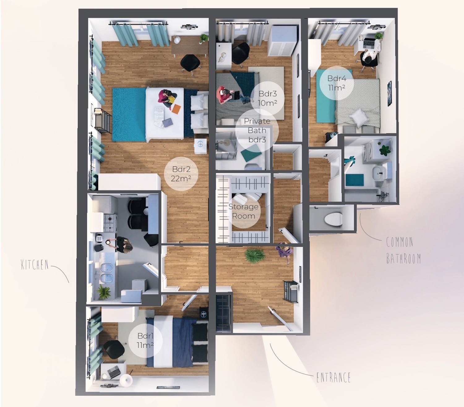 Cosy and comfortable room – 11m² – PA38