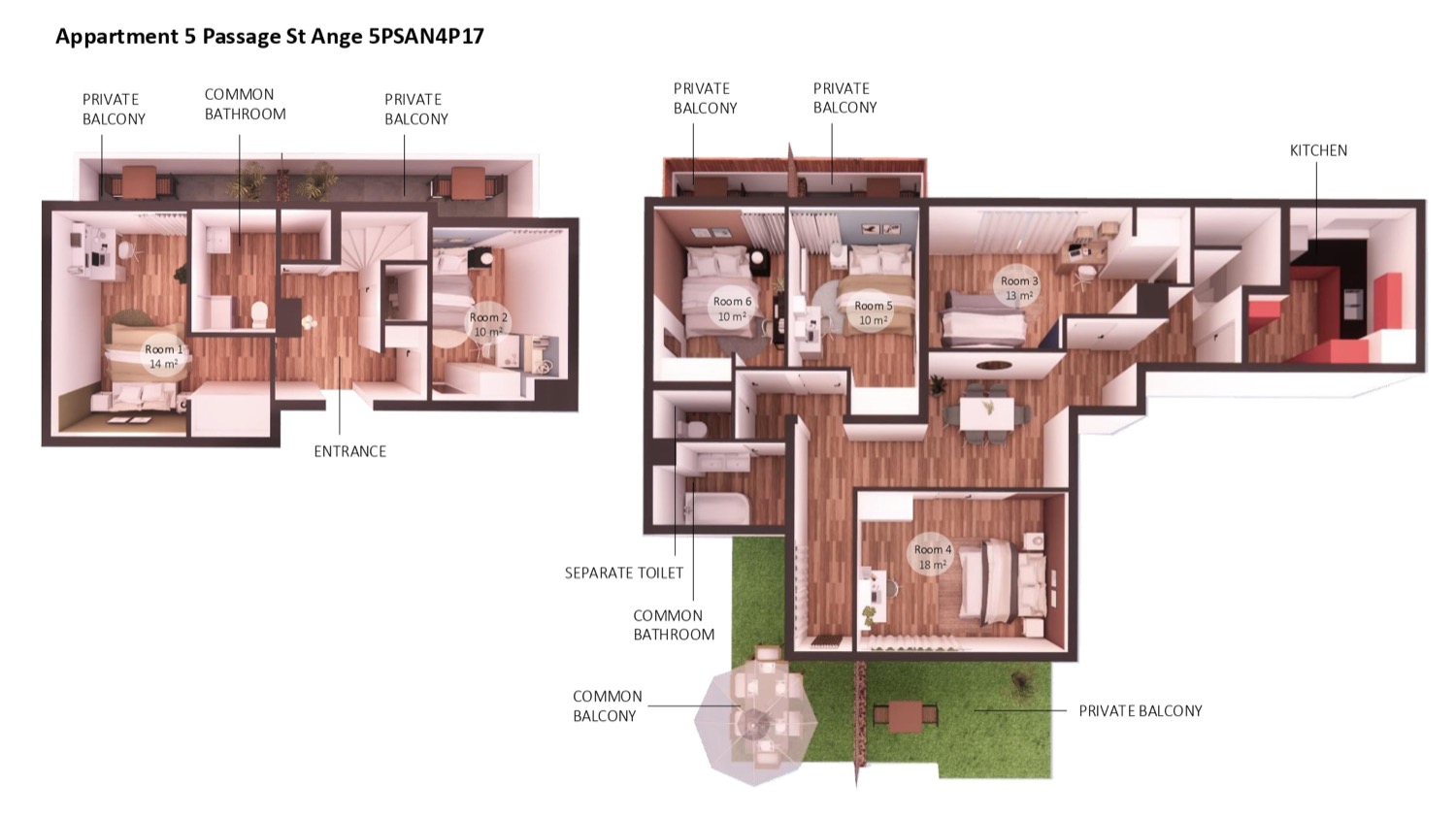 Move into this lovely 14 m² room – PA117