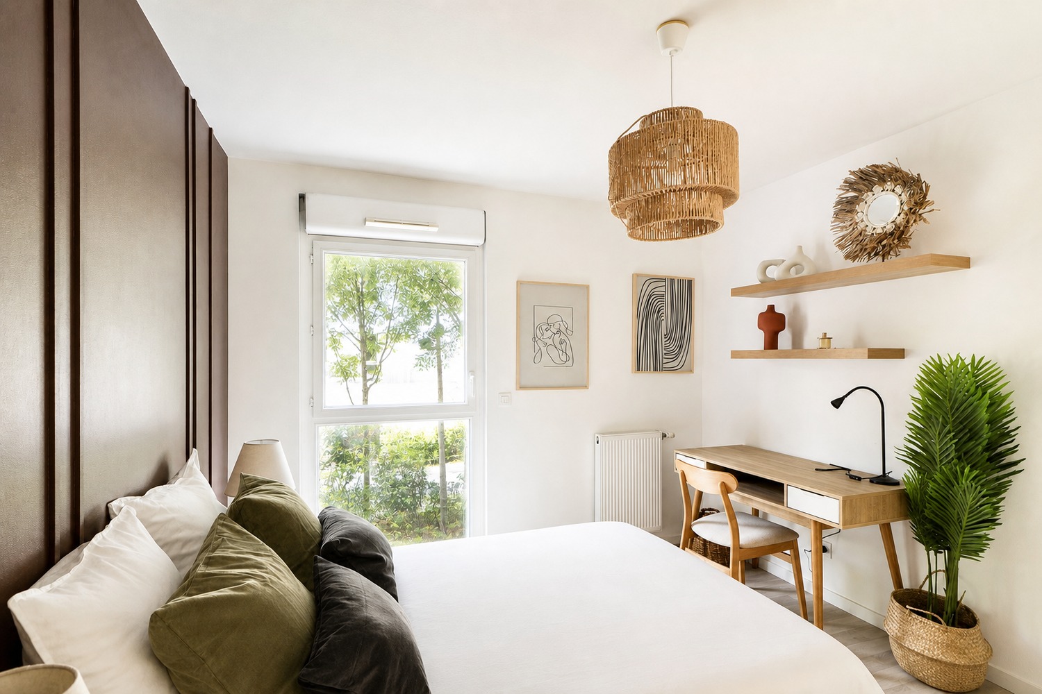 Luminous 12 m² bedroom for rent in coliving in Bègles – B021