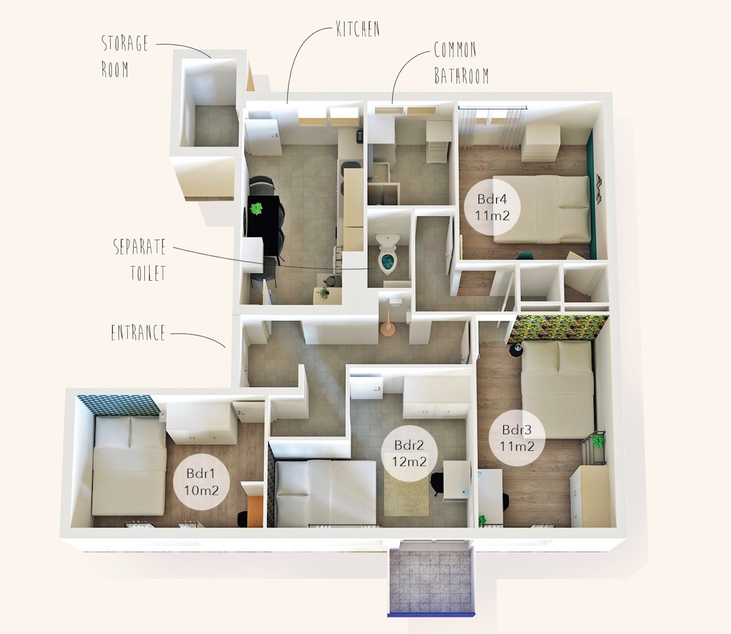 Pleasant and comfortable room – 11m² – LY08