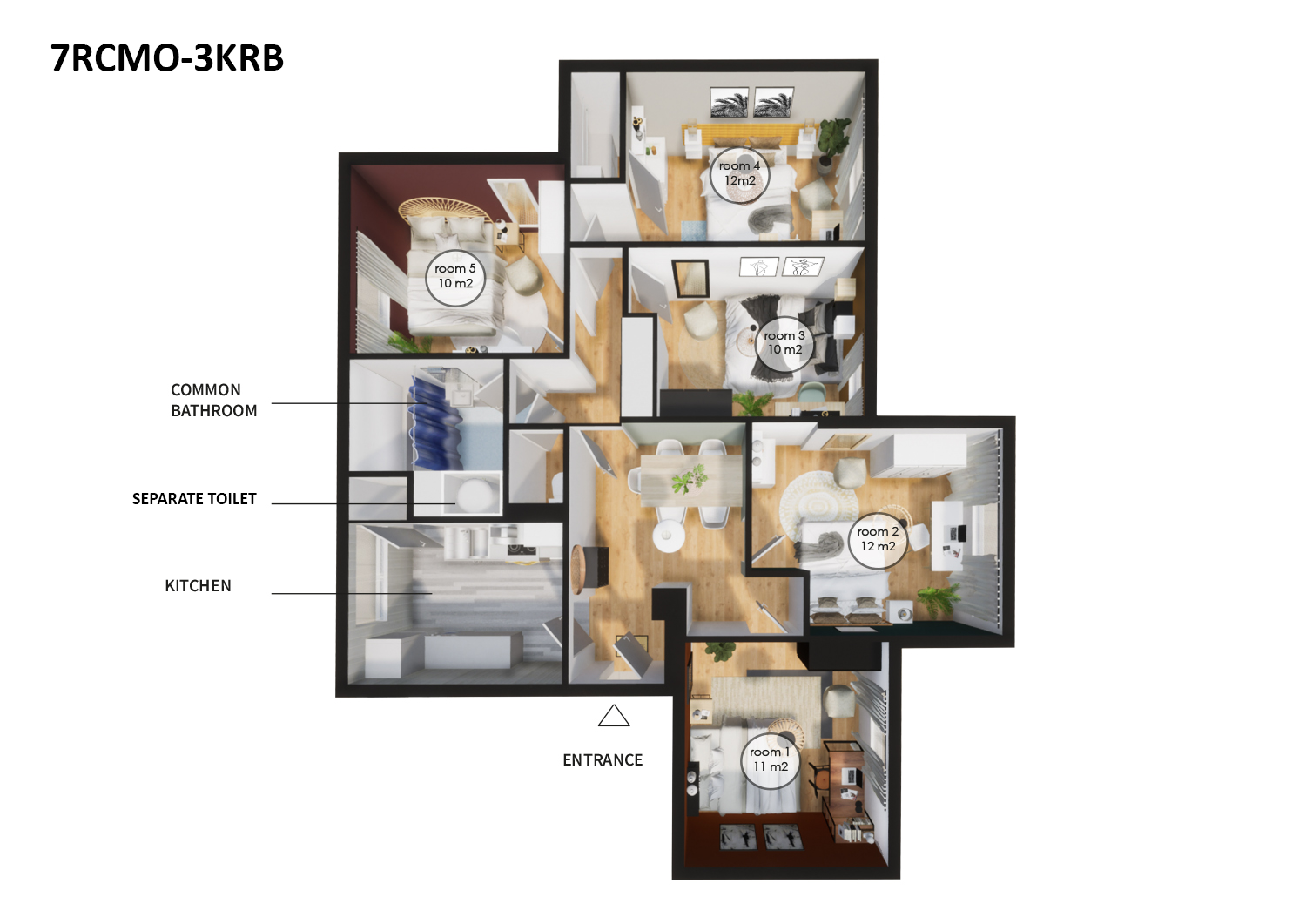 Cozy 11 m² room in co-living at Kremlin-Bicêtre – KRB27
