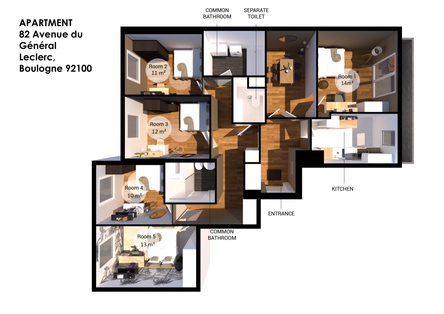 Move into this 12 m² room – BBC03
