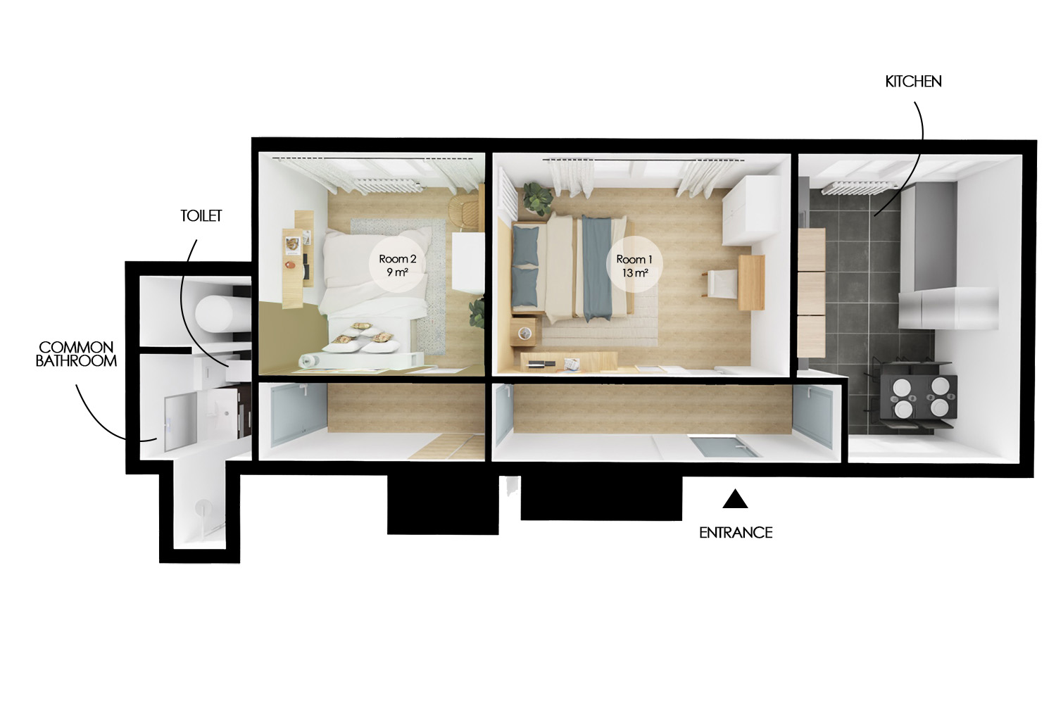Move into this inviting 10 m² room near Paris – CLA07