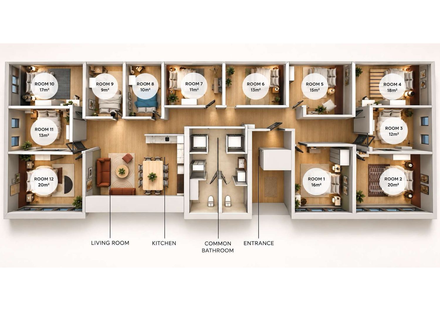 22 sqm bedroom in Strasbourg – ST104